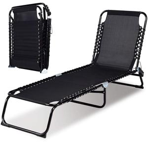 أفضل بيع كرسي شاطئ قابل للطي الراحة المتسكع-أسود - Product Image 1
