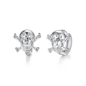 LUOTEEMI Skulls Clip on Fashion Special Design Earrings Earrings for Girls Women Cool Jewelry