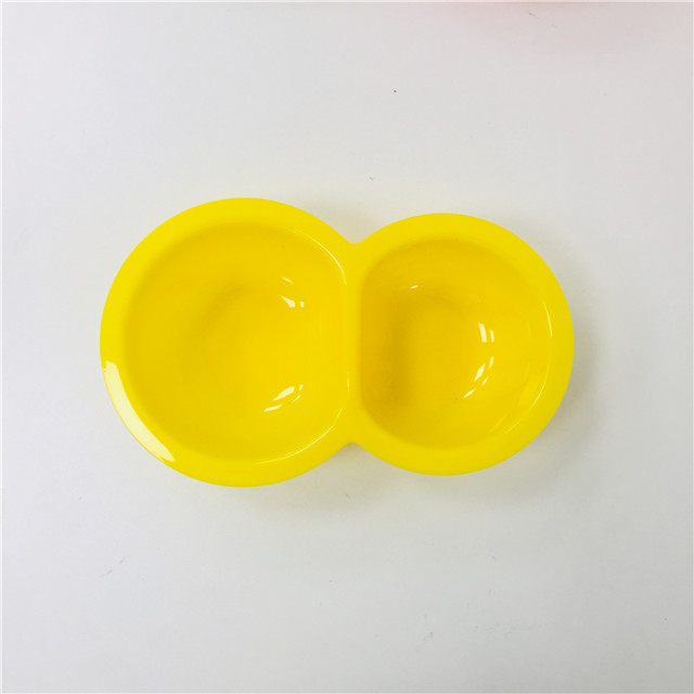 Прозрачная пластиковая чаша пользовательского цвета BPA бесплатно пластиковая Двойная чаша 2 отсека Салатница набор