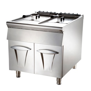 <span class=keywords><strong>Friteuse</strong></span> à <span class=keywords><strong>gaz</strong></span> avec minuterie et armoire, 2 cuves, équipement de cuisine professionnel - Product Image 3