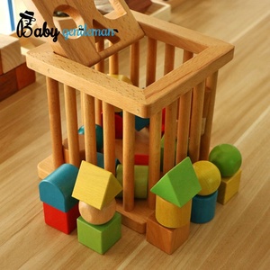<span class=keywords><strong>Montessori</strong></span> <span class=keywords><strong>Cubo</strong></span> <span class=keywords><strong>de</strong></span> madera forma clasificador juguete para los niños Z12024F - Product Image 3