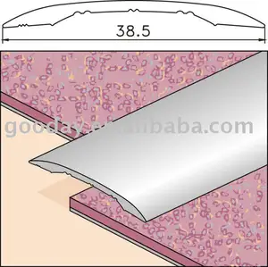 Cubierta de tiras de aluminio de perfil adhesivo alfombra borde