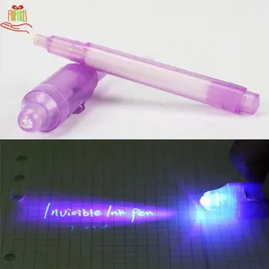 Koreaanse Briefpapier Creatieve Lichtgevende Pen 2 In 1 Magische Uv-Licht Onzichtbare Inktpen