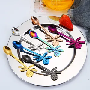 Thép Không Gỉ Chuồn Chuồn Dễ Thương Muỗng Cà Phê Kim Loại Treo Muỗng - Product Image 3