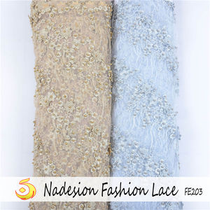 Venta al por mayor de la fábrica de 3d encaje beige/<span class=keywords><strong>3</strong></span> d encaje vestido tela en guangzhou - Product Image 4