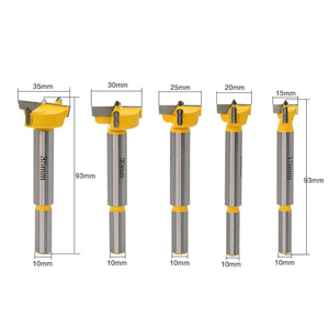 15 millimetri 20 millimetri 25 millimetri 30 millimetri 35 millimetri punta In Metallo Duro 5pcs Forstner drill bit truciolare foro rotondo saw pacchetto scatola di legno - Product Image 5