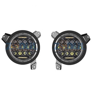 Punto 7 pulgadas ronda Led <span class=keywords><strong>faro</strong></span> Hi/Lo haz faros Omni-direccional ajustar anillo adaptador entre corchetes para Jeep wrangler JL - Product Image 5