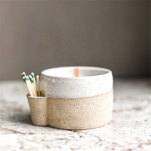 Conception avancée gros <span class=keywords><strong>pas</strong></span> <span class=keywords><strong>cher</strong></span> décoratif artisanat match titulaire céramique <span class=keywords><strong>petit</strong></span> <span class=keywords><strong>bougeoir</strong></span> pour la décoration intérieure - Product Image 3
