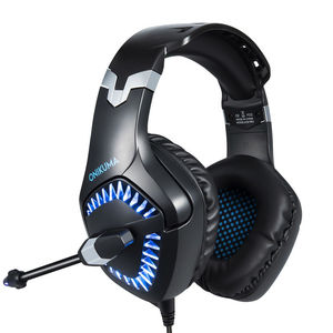 Nuevo <span class=keywords><strong>ONIKUMA</strong></span> K1 <span class=keywords><strong>Pro</strong></span> - Auriculares estéreo para videojuegos con cancelación de ruido, micrófono, luz LED para PS4, Rojo - Product Image 1