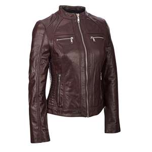 Chaqueta de cuero de oveja de otoño e invierno para mujer, ropa de abrigo de fábrica personalizada, abrigo de moda de poliéster 100 por ciento - Product Image 6