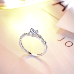 Qings CZ <span class=keywords><strong>Anello</strong></span> di Fidanzamento Dell'<span class=keywords><strong>argento</strong></span> Sterlina 925 di Cerimonia Nuziale <span class=keywords><strong>Anello</strong></span> <span class=keywords><strong>Infinito</strong></span> per le Donne - Product Image 2