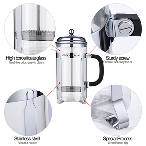 De noël promotionnel de Haute Qualité Borosilicate Verre pote de vidro Maker/Plongeur/Verre Thé Pot/Français <span class=keywords><strong>Café</strong></span> Presse - Product Image 4