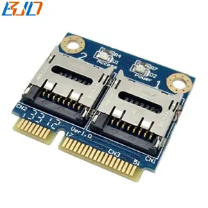 탑 Factory (High) 저 (Quality Mini PCI-E PCIe 할 Dual MicroSD TF 어댑터 Memory Card Reader 와 반 Bracket