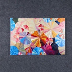 Precio barato colorido flor arte pintura 50% a mano pintura sobre lienzo de impresión para la sala de decoración - Product Image 3