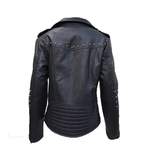 Inclinación <span class=keywords><strong>de</strong></span> la cremallera <span class=keywords><strong>de</strong></span> diseño <span class=keywords><strong>de</strong></span> moda Slim chicas <span class=keywords><strong>mujer</strong></span> cuero PU <span class=keywords><strong>chaqueta</strong></span> - Product Image 2