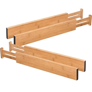 Bamboo Kitchen <strong>Drawer</strong> Divider Separators <strong>Organizers</strong> Expandable 4 Dividers <strong>Drawer</strong> <strong>Organizers</strong> for Kitchen - Product Image 2
