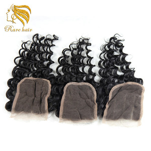 2017 pelo brasileño pieza de cierre del pelo brasileño paquetes con encaje Cierre la tapa del cordón de cierre - Product Image 5