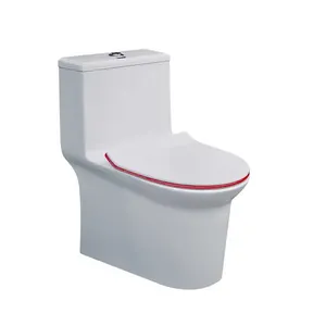 Rot farbe PU wc sitz einem stück wc washdown wc schüssel
