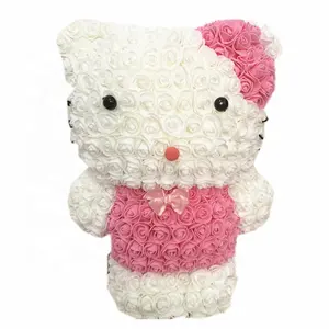 꽃 곰 어머니의 날 첫 번째 선택에 대 한 인공 PE 거품 장미 곰 hellokitty