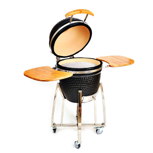 Hybride Couleur Oeuf noir En Céramique <span class=keywords><strong>Barbecue</strong></span> 18 Pouces <span class=keywords><strong>BARBECUE</strong></span> Fumeur - Product Image 2