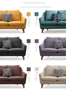 Vente chaude style européen confortable meubles de maison jaune et bleu 1 + 2 + 3 canapé tissu canapé fixe - Product Image 6