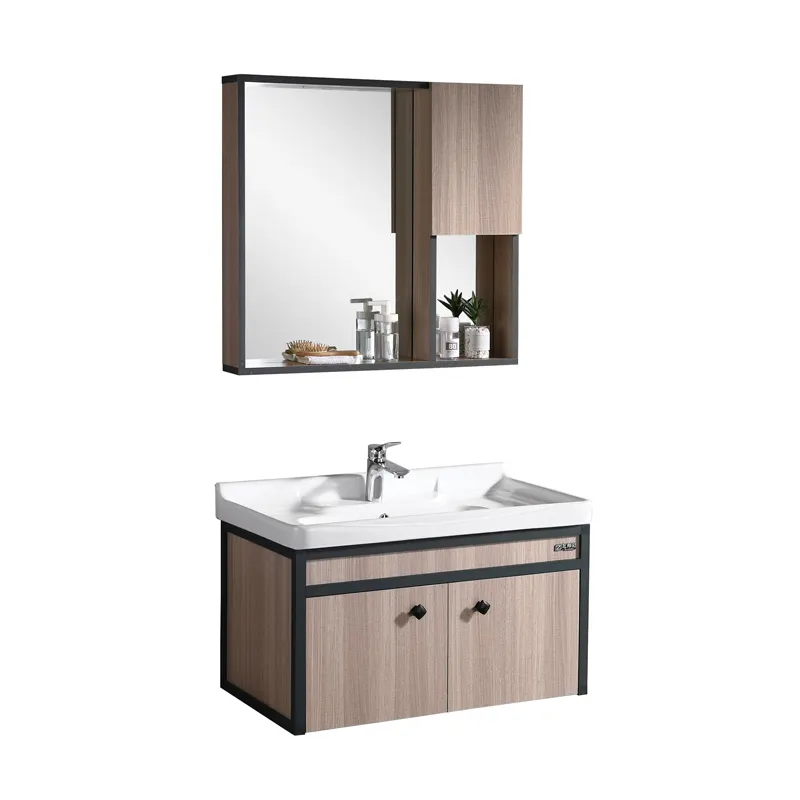 Wholesale metal space aluminium wall mounted cabinet bathroom vanity