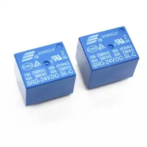 Hot Menjual 24 V DC Power Relay T73-24V SRD-24VDC-SL-C PCB Jenis 5 Pin DIP Asli