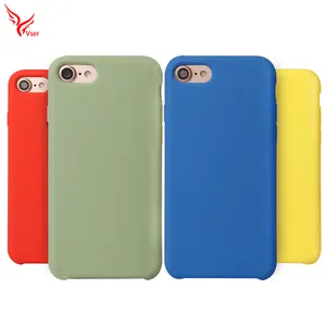 New arrival Vải Sợi Nhỏ Mềm Mại Lót Đệm Tùy Chỉnh Silicone Lỏng Phone Bìa Case cho iPhone 8