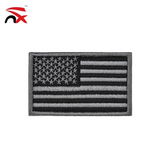 Wholesale Customize Cheap Embroidery USA <strong>Thin</strong> <strong>Blue</strong> <strong>Line</strong> Flag <strong>Patch</strong> for Clothes and Hats - Product Image 4