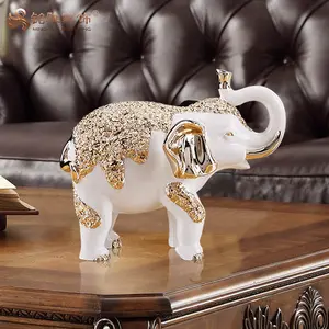De China, venta al por mayor, a granel indio resina elefante figuras para la decoración de la casa hechos a mano