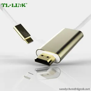 3 вида цветов позолоченный USB Тип C к HDMI Кабель 1,8 м для ноутбука, проектор видео аудио 4 К