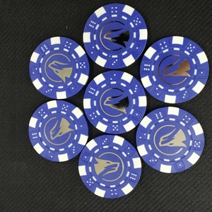 <span class=keywords><strong>Dados</strong></span> personalizados poker chip con COLOR oro Logotipo de estampado en caliente - Product Image 4