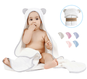 <span class=keywords><strong>Amazon</strong></span> vente Chaude 100% organique bambou broderie bébé <span class=keywords><strong>à</strong></span> capuchon serviette de bain de couchage petite couverture - Product Image 1