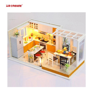 Juguetes Educativos niños dollhouse niño y niña juegos <span class=keywords><strong>de</strong></span> muebles barato + Casa <span class=keywords><strong>de</strong></span> muñeca en miniatura kits foto - Product Image 2