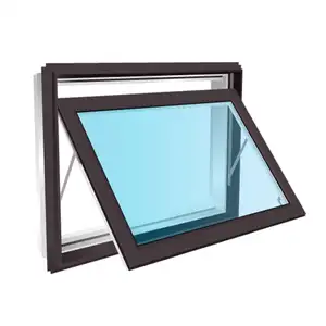 Hot Products Top Hung Ventilation Glass Window Swing Customized Tempered Glass Aluminum Alloy Fiberglass Folding Screen Vertical
