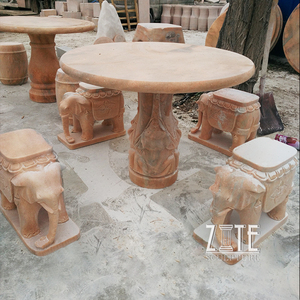 Mesa y sillas <span class=keywords><strong>de</strong></span> granito <span class=keywords><strong>de</strong></span> <span class=keywords><strong>piedra</strong></span> para <span class=keywords><strong>jardín</strong></span> al aire libre, gran oferta - Product Image 2