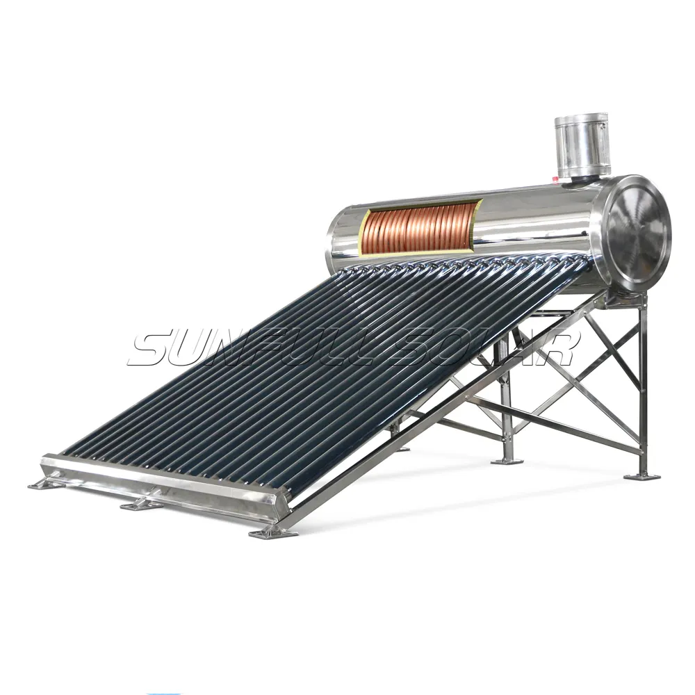200L Copper coil pre-heating pressurized solar water heater by SUNFULL SOLAR