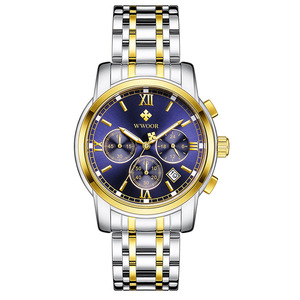 Reloj de Pulsera para Hombre WWOOR 8864, Nuevo, al por Mayor, de Acero Inoxidable, Cuarzo Analógico, con Calendario y Cronógrafo - Product Image 1