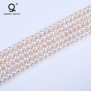 Daking filamentos de perlas joyería venta al por mayor 6-7mm botón suelta perlas de agua dulce - Product Image 2