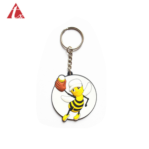 pvc silicona Cadena de plástico de dibujos animados encantadora llavero hacer cualquier forma de carácter clave cadena logotipo - Product Image 3
