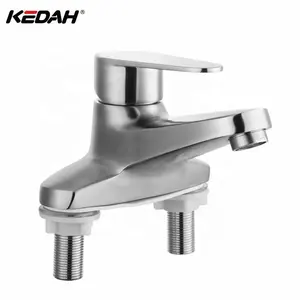 Single Handle 4 Inch Centerset Bathroom Sink Faucet Lead-送料Basin Mixer Tap 304 Lavatory Faucet Brushed Nickel Vanity Faucet