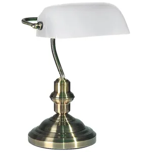 Retro Classic Bureaulamp Met Meerkleurige Lampenkap Geschikt Voor Kantoorverlichting