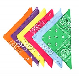 100%Cotton Bandana Custom <strong>Head</strong> <strong>Wrap</strong> With Paisley Pattern Printing - Product Image 2
