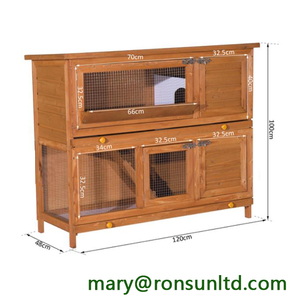 Jaula <span class=keywords><strong>de</strong></span> cría <span class=keywords><strong>de</strong></span> conejitos <span class=keywords><strong>de</strong></span> madera, moderna, productos para mascotas para interior y exterior, 2 niveles - Product Image 2