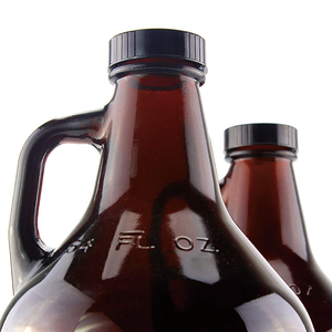 Vidrio ámbar Growler jarras 64-OunceHalf galón (2-Pack) w fenólico negro tapas, ideal para Kombucha, <span class=keywords><strong>home</strong></span> Brew, agua destilada - Product Image 4