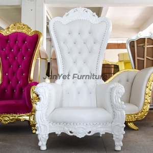 <span class=keywords><strong>Sedia</strong></span> Trono Bianca in Pelle Stile <span class=keywords><strong>Barocco</strong></span> per Matrimoni ed Eventi, Vendita all'Ingrosso - Product Image 4