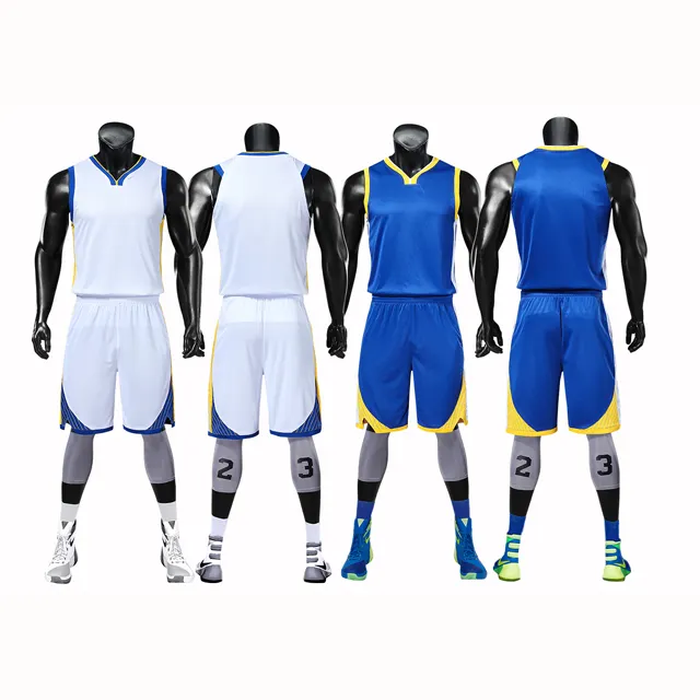 Camisetas de baloncesto baratas, conjuntos de camisetas de baloncesto en blanco, uniforme