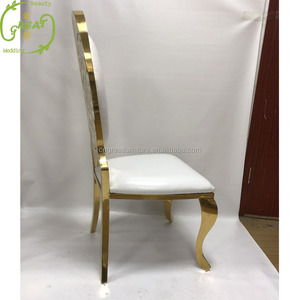 Fantaisie blanc dernier pour la fête en plastique acrylique pliant rose noir chavari banquet trône luxe roi et reine chaise de mariage royale - Product Image 3