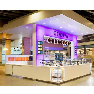 LUX Customized Modern Sweet Food Display Mall Kiosk Stand Candy Shop Interior Design