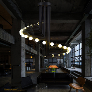 Hotel nero scala di figura dell'annata spirale <span class=keywords><strong>lampadario</strong></span> <span class=keywords><strong>in</strong></span> <span class=keywords><strong>ferro</strong></span> <span class=keywords><strong>battuto</strong></span> - Product Image 2